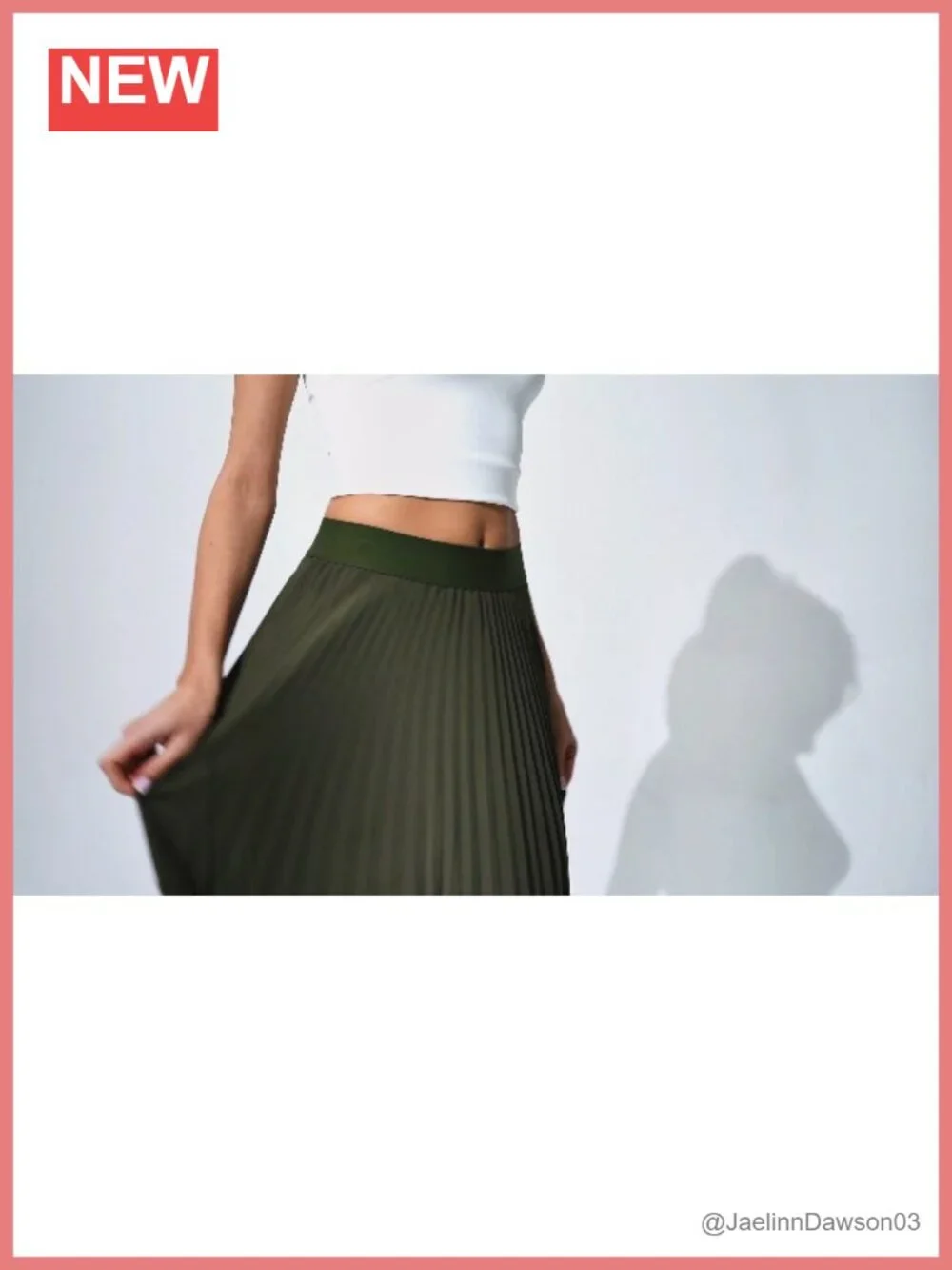 Elegant Flowy Pleated Chiffon A-Line Swing Midi Skirt Elastic Waist Soft Lining